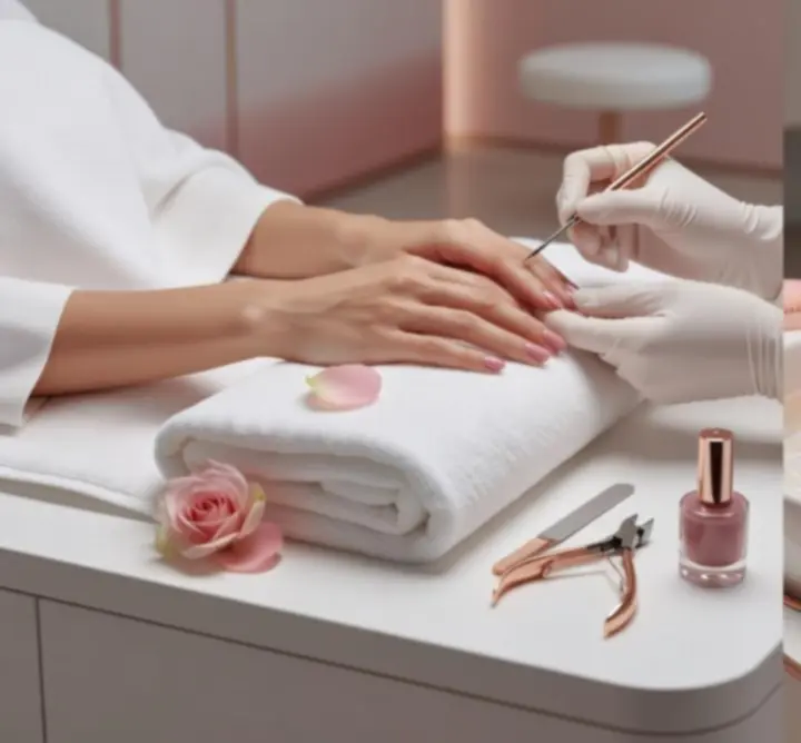 Luxurious manicure and pedicure treatment