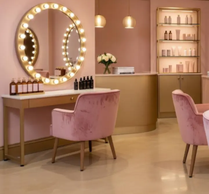 Softly lit, luxurious salon interior at JOL KNGSTON LTD